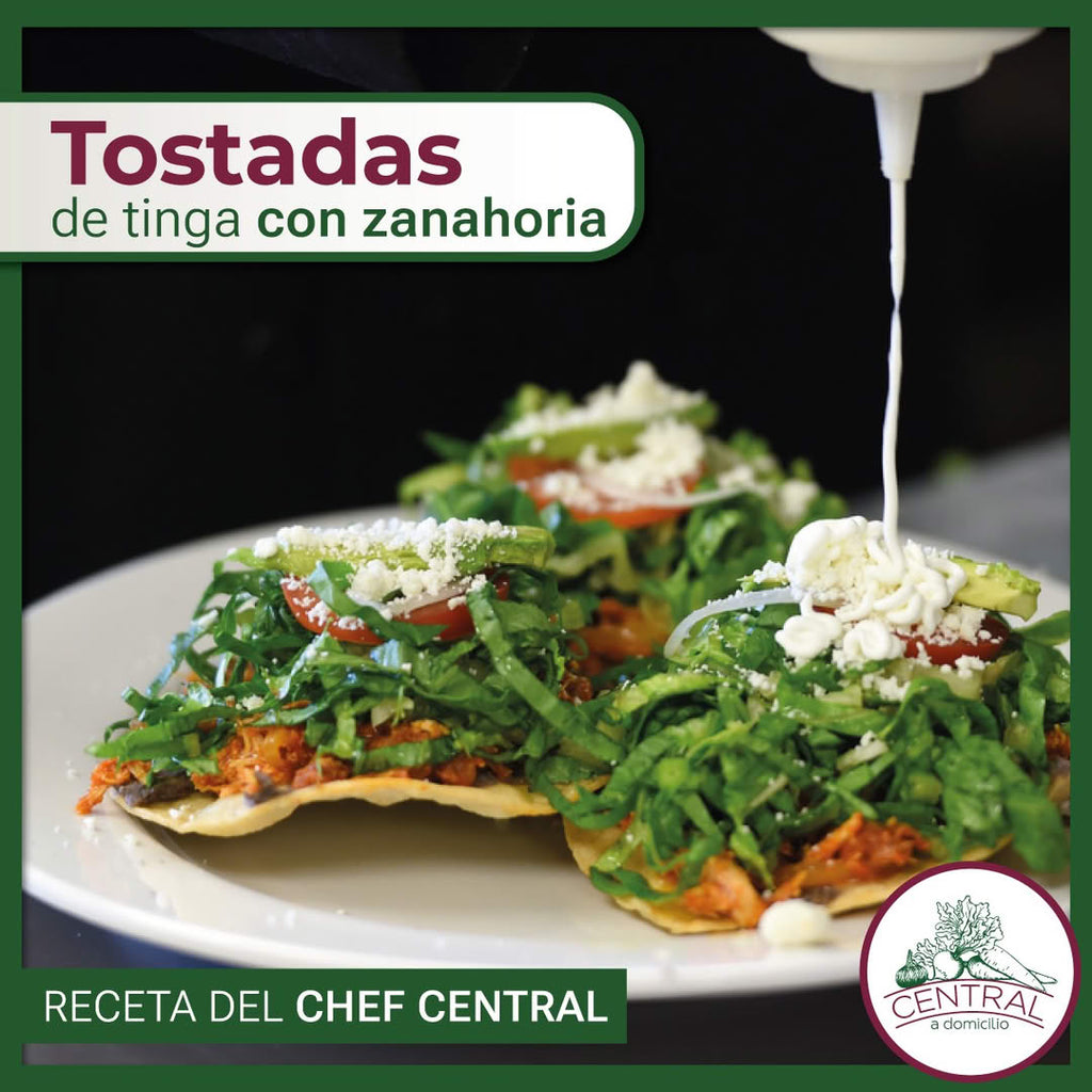 Receta: Tostadas De Tinga Con Zanahoria Fáciles Y Rápidas